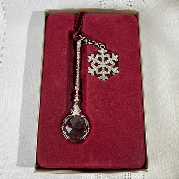 Bowring Make a Wish Snowflake Ornament Christmas Holiday Collectible Crystal - Picture 14 of 14